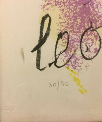 Ernesto Treccani, Leone, Segno Zodiacale, Litografia Firmata