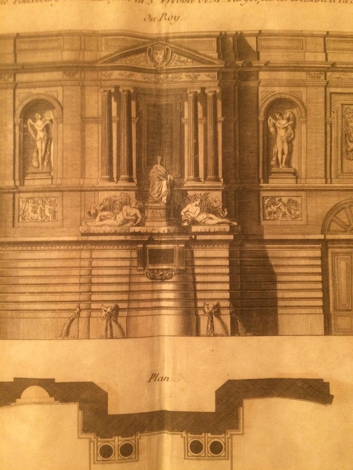 Architettura Francia: Fontana Monumentale Di Bouchardon, Incisione Di Guidotti, XVIII Secolo