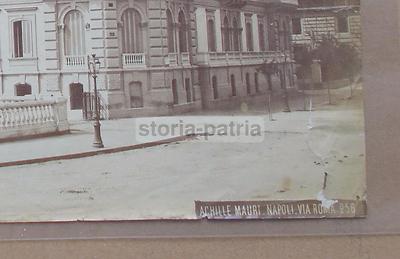 Antica Fotografia Originale Del Fotografo Mauri: Veduta Architettonica Di Un Albergo A Napoli