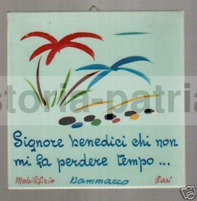 Puglia, Bari, Pubblicità d'Epoca Mobilificio Dammacco, Artista Giuseppe Damiani, Proverbio