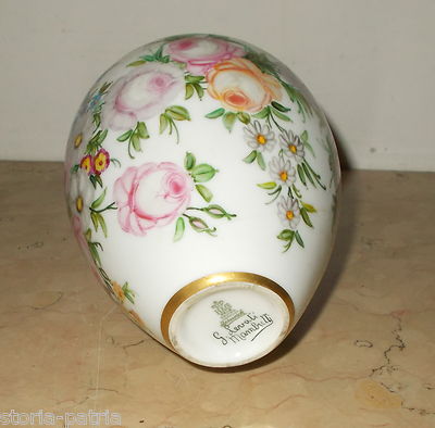 Vaso In Porcellana Heinrich Bavaria Con Decori Floreali Di G. Levati Mambretti