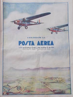 Aviazione, Aerei, Filatelia, Posta Aerea, Ferrovie Dello Stato, Treni, Roma, Pubblicità