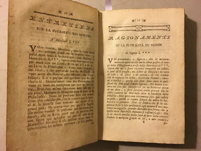 Pluralità Dei Mondi: Conversazioni Sulla Cosmologia E Filosofia. Edizione Del XVIII Secolo