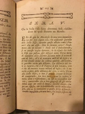Pluralità dei Mondi: Conversazioni sulla Cosmologia e Filosofia. Edizione del Xviii Secolo