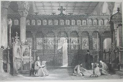 Grecia, Chiesa Di S. Teodoro, Artistica Antica Incisione, Artisti Prior E Allom, 1800