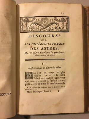 Maupertuis   Oeuvres De M. De Maupertuis (1756): Cosmologia, Astrofisica E Filosofia