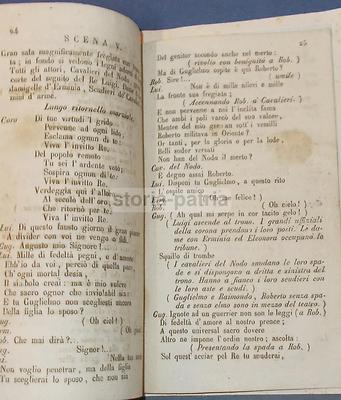 Roberto Di Costanzo: Libretto d'Opera (Napoli, Real Teatro S. Carlo, 1839)