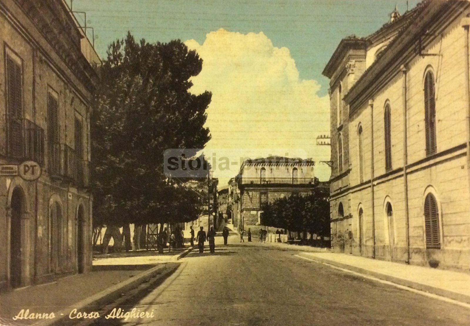 Abruzzo, Alanno: Corso Alighieri   Cartolina Fotografica (Michetti)