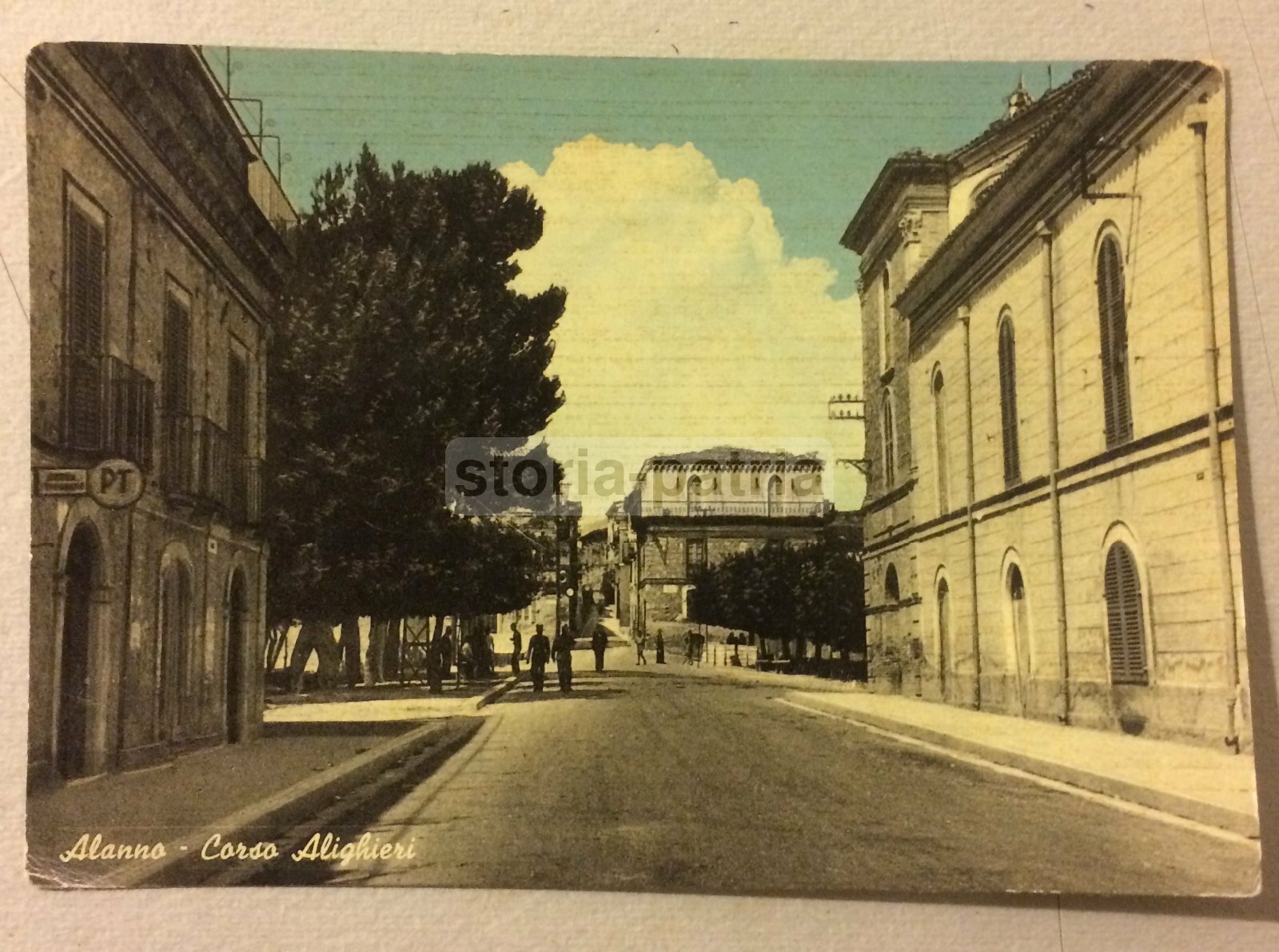 Abruzzo, Alanno: Corso Alighieri   Cartolina Fotografica (Michetti)