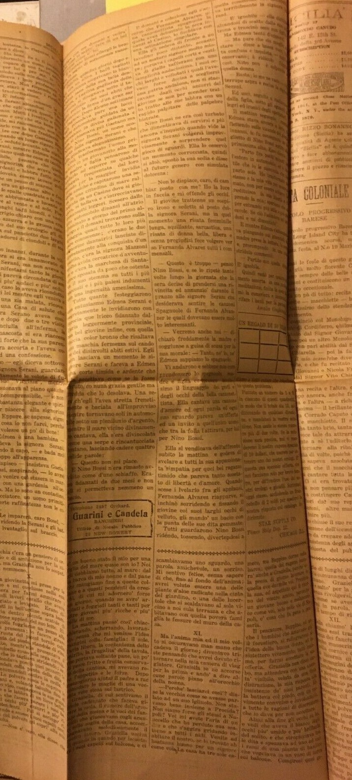 Sicilia: Emigrazione Siciliana In America, Palermo, Messina E Cronaca Di Villarosa, 1913