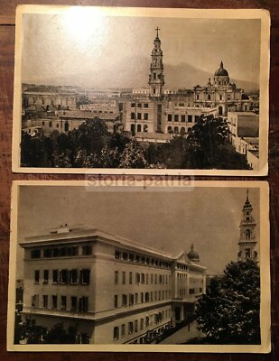 Pompei, Santuario, Casa Del Rosario: Due Vedute Propagandistiche, Foto d'Epoca