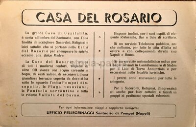 Pompei, Santuario, Casa Del Rosario: Due Vedute Propagandistiche, Foto d'Epoca