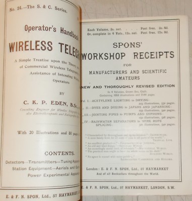 Tecnica, Elettricità E Meccanica: Catalogo Editoriale Edizioni Spon   Londra, Illustrato