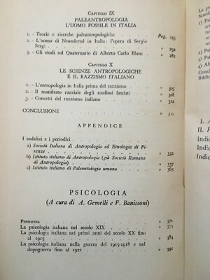 Medicina, Antropologia, Psicologia: Scuole Antropologiche, Criminologia E Lavoro, 1940