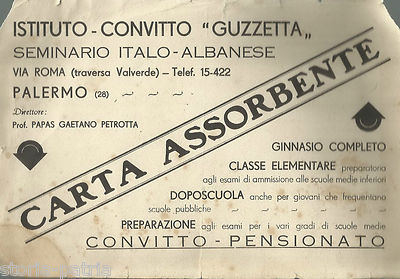 Istituto Convitto Guzzetta, Palermo: Carta Assorbente Pubblicitaria