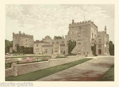 Muncaster Castle, Veduta Cromolitografica, XIX Secolo