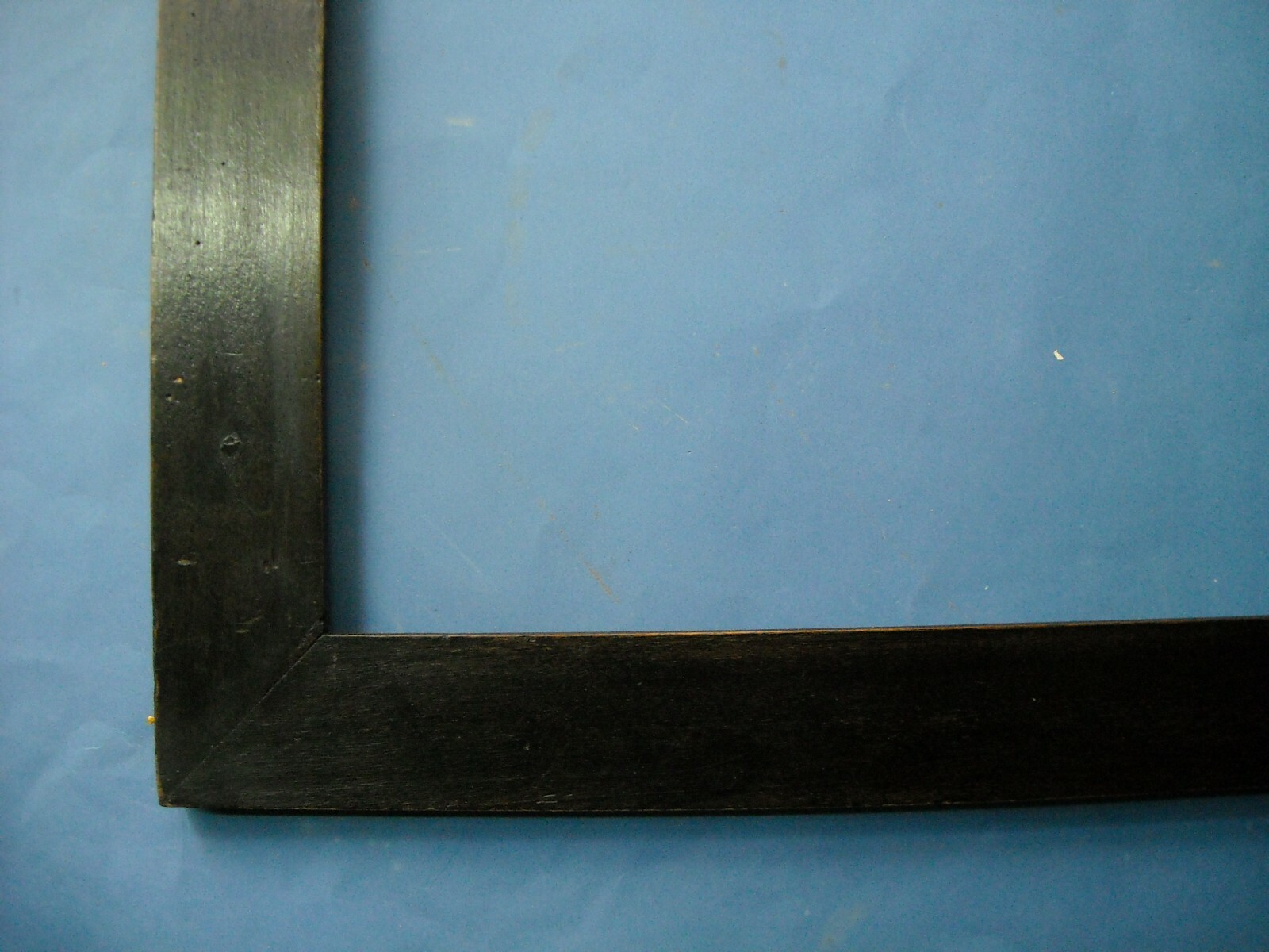 Antica Cornice In Legno Ebanizzato Lineare E Sobria
