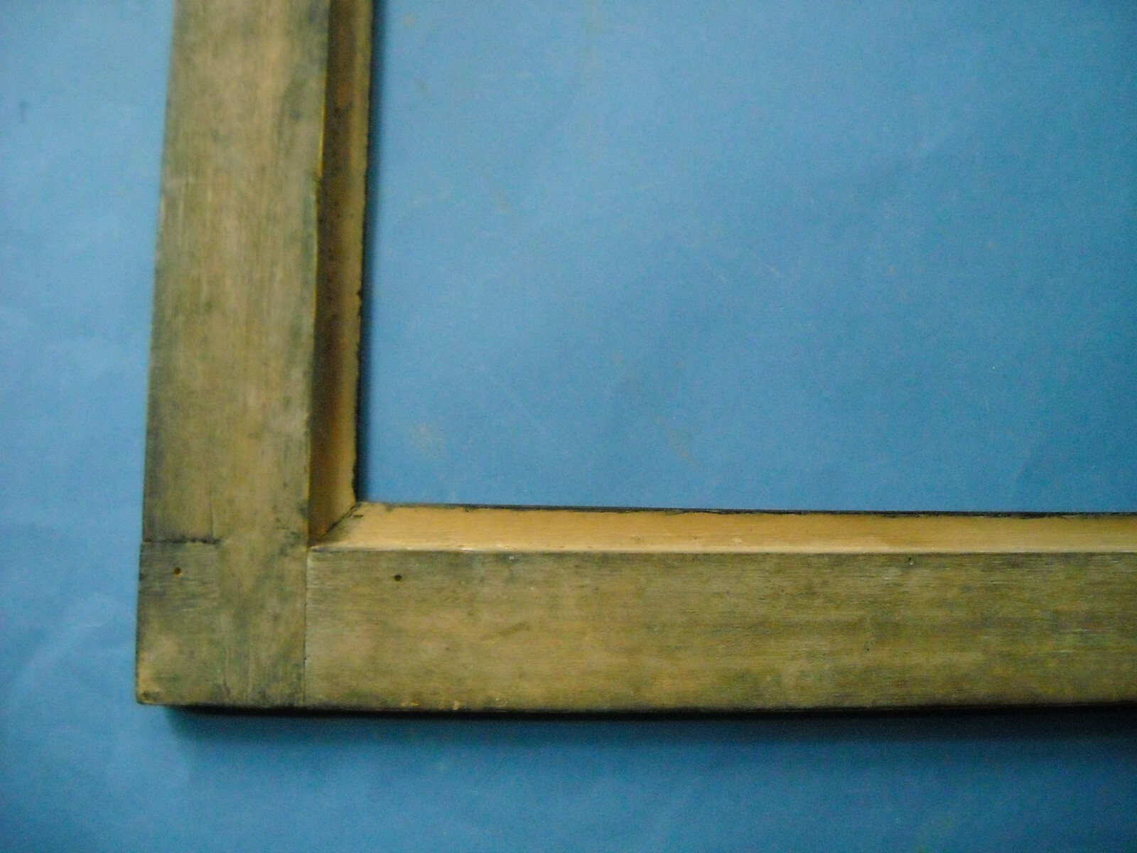 Antica Cornice In Legno Ebanizzato Lineare E Sobria