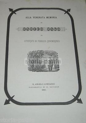 Alla Venerata Memoria Di Enrico Rago (1883)