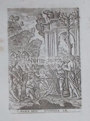 Stampa Popolare Devozionale: Madonna Dell'Epifania, Natività, Sicilia