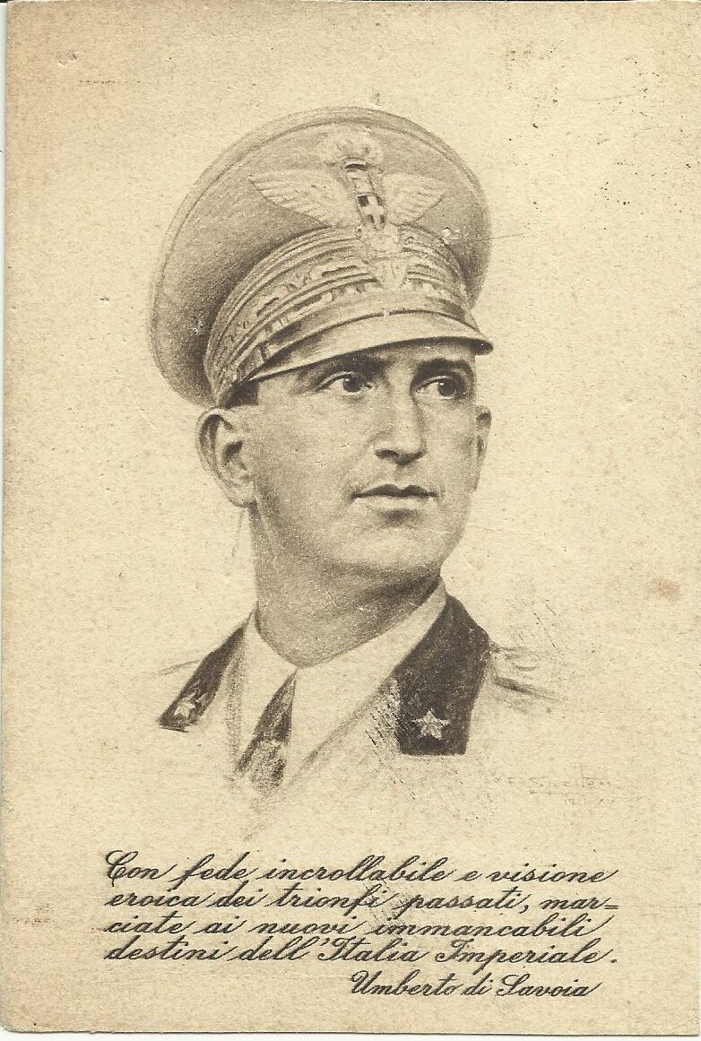 Umberto Di Savoia. Ritratto. Cartolina d'Epoca Illustrata Da Federico Spoltore