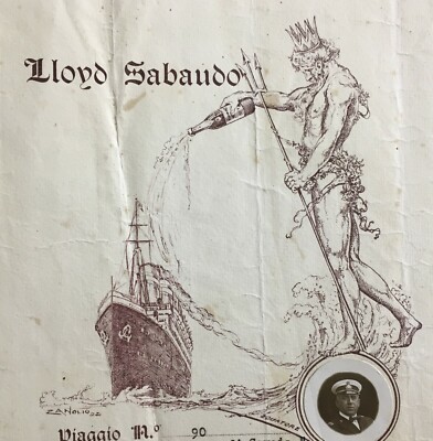 Mare, Marineria, Navigazione: Piroscafo Tomaso Di Savoia, Zanolio, Lloyd Sabaudo