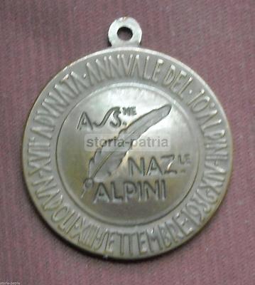 Napoli, Vesuvio, Alpini: Adunata Annuale, Antica Medaglia Da Collezione