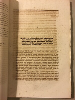 Brescia: L'Orefice Gualla Contro Il Deputato La Masa   Giuridica   Bevilacqua La Masa, 1866