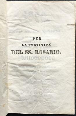 Chieti (Abruzzo): Inno Devozionale Per La Festa Del Rosario Francesco Vicoli E Giuseppe Liberali (1847)