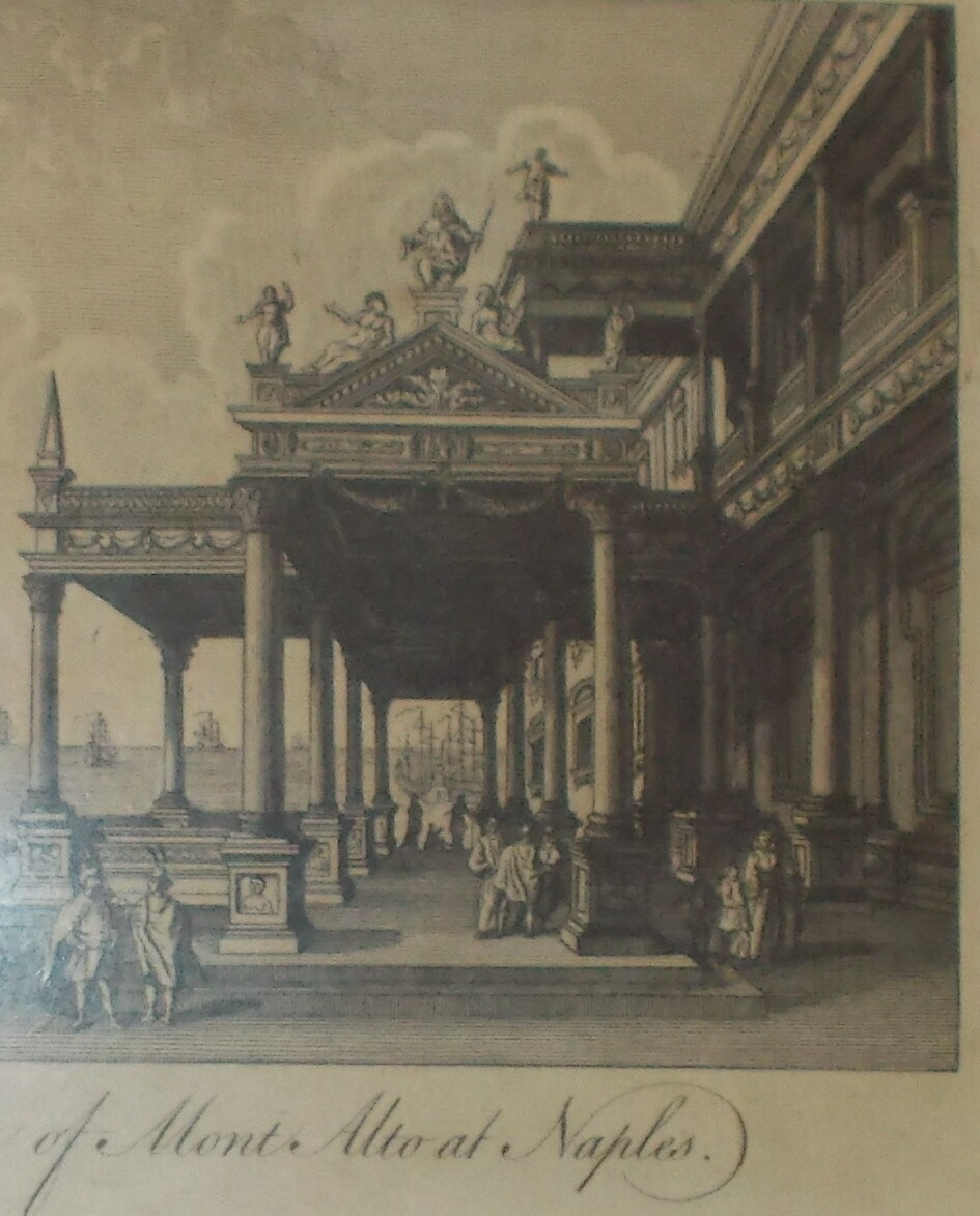 Napoli: Antica Veduta Portuale E Monumento Artistico Palazzo Montalto, Animata