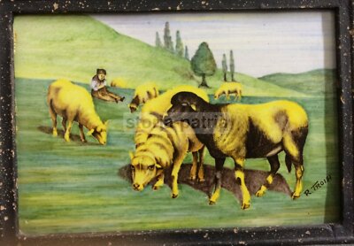 Abruzzo, Teramo, Castelli: Ceramica Decorativa, Veduta Pastorale Di R. Troisi