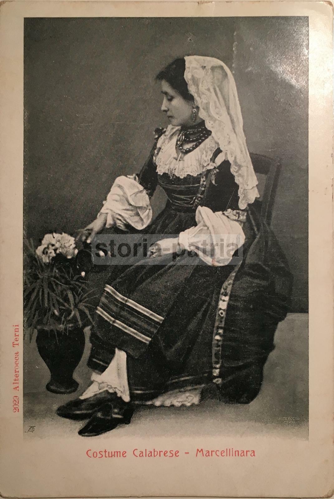 Calabria, Marcellinara: Fotografia Folklore E Costume Popolare. Antica Cartolina.