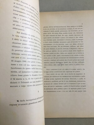 Giuridica Antica: Allegazione Abruzzo, Rieti, Antrodoco, Ferrovie Meridionali, 1905