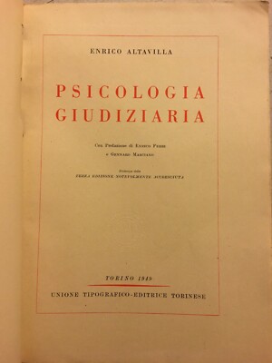 Enrico Altavilla: Psicologia Giudiziaria (1949)