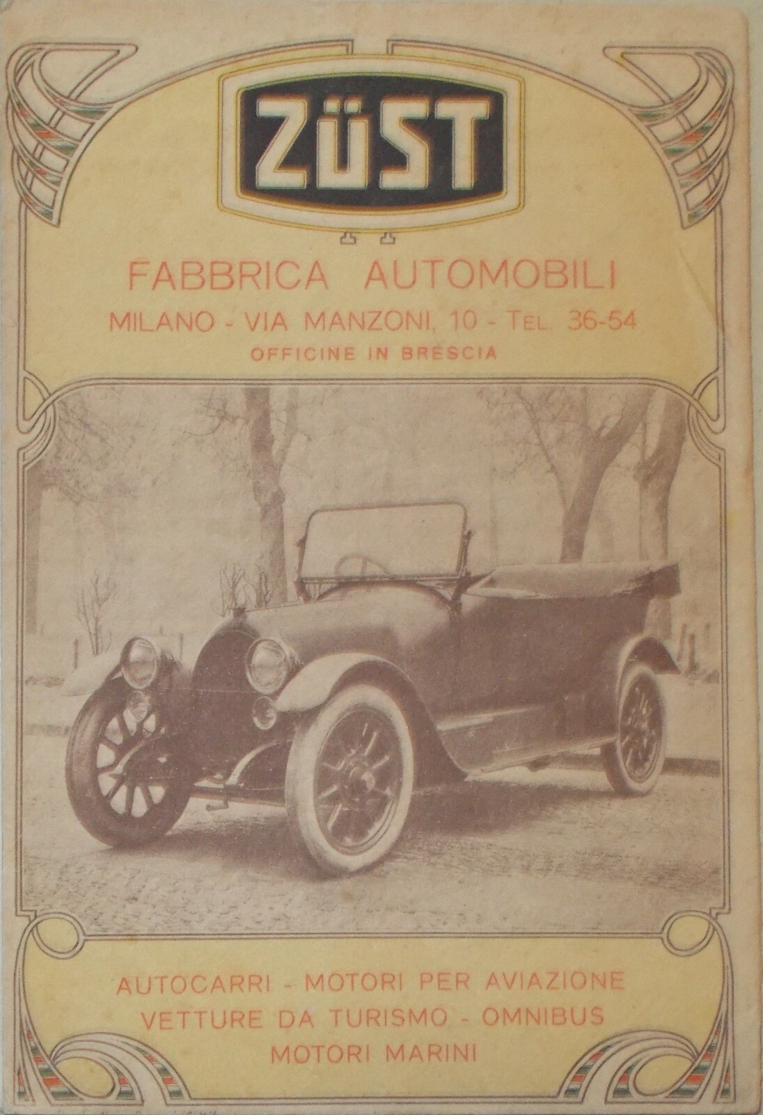 Tecnica Meccanica Automobilismo: Automobili Zust, Navigazione La Veloce, Zenith