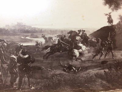 Disfida Di Barletta: Scena Storica Da Un Dipinto Di Massimo d'Azeglio. Fotografia Antica Di Bernieri, Puglia