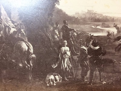 Disfida Di Barletta: Scena Storica Da Un Dipinto Di Massimo d'Azeglio. Fotografia Antica Di Bernieri, Puglia