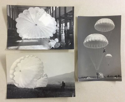 Cielo, Aviazione E Paracadutismo. Tre Cartoline Fotografiche d'Epoca, 1967