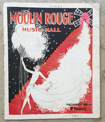 Musica, Teatro, Music Hall, Cabaret, Ballo, Moulin Rouge: Antico Programma Di Spettacoli