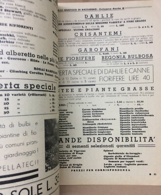 Agraria, Botanica, Ortaggi: Catalogo Pubblicitario, Marche, Civitanova Marche, Giustozzi, 1939