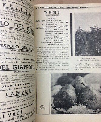 Agraria, Botanica, Ortaggi: Catalogo Pubblicitario, Marche, Civitanova Marche, Giustozzi, 1939