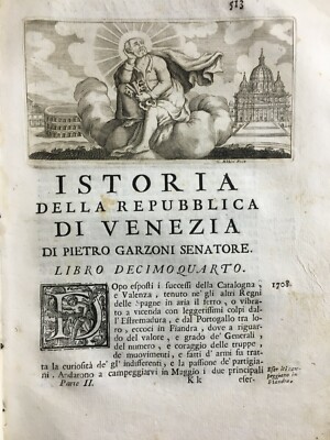 Roma: Vaticano, San Pietro E Colosseo. Antica Testatina Figurata Di Giuseppe Abbiati, Inizio XVIII Secolo