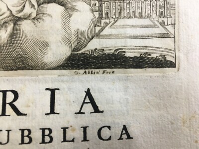 Roma: Vaticano, San Pietro E Colosseo. Antica Testatina Figurata Di Giuseppe Abbiati, Inizio XVIII Secolo