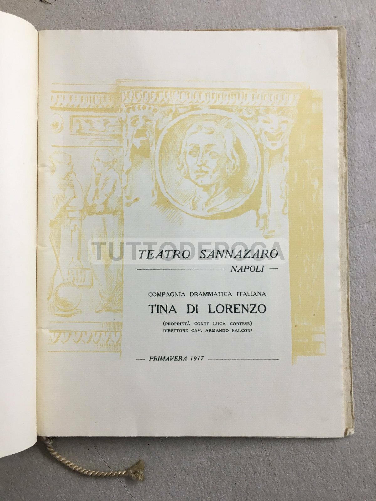 Napoli, Teatro Sannazaro: Rara Edizione d'Epoca, Tina Di Lorenzo E Armando Falconi