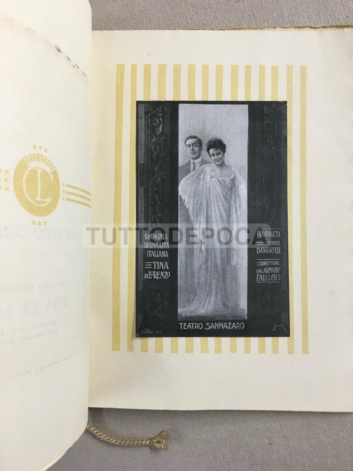 Napoli, Teatro Sannazaro: Rara Edizione d'Epoca, Tina Di Lorenzo E Armando Falconi