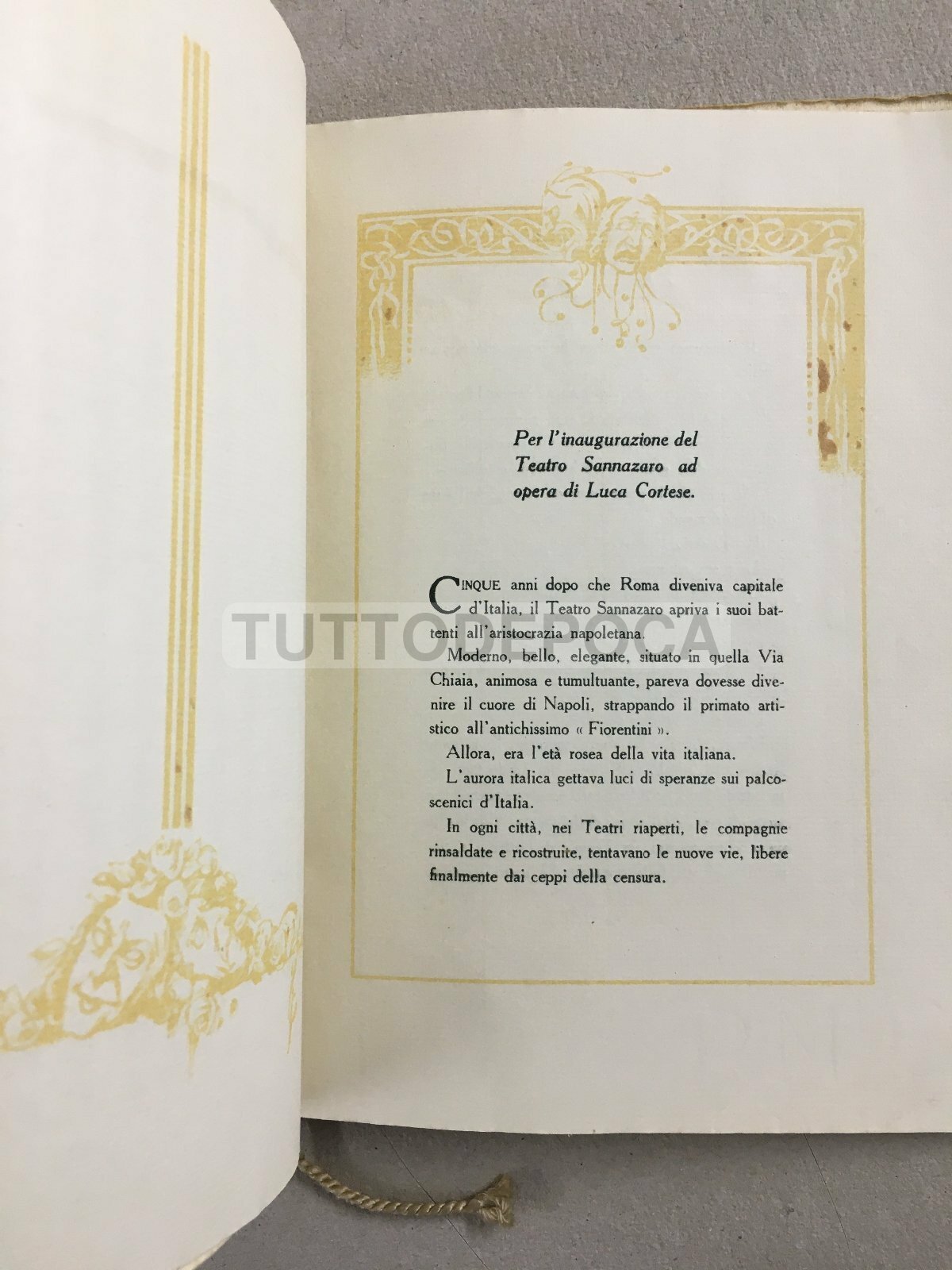 Napoli, Teatro Sannazaro: Rara Edizione d'Epoca, Tina Di Lorenzo E Armando Falconi