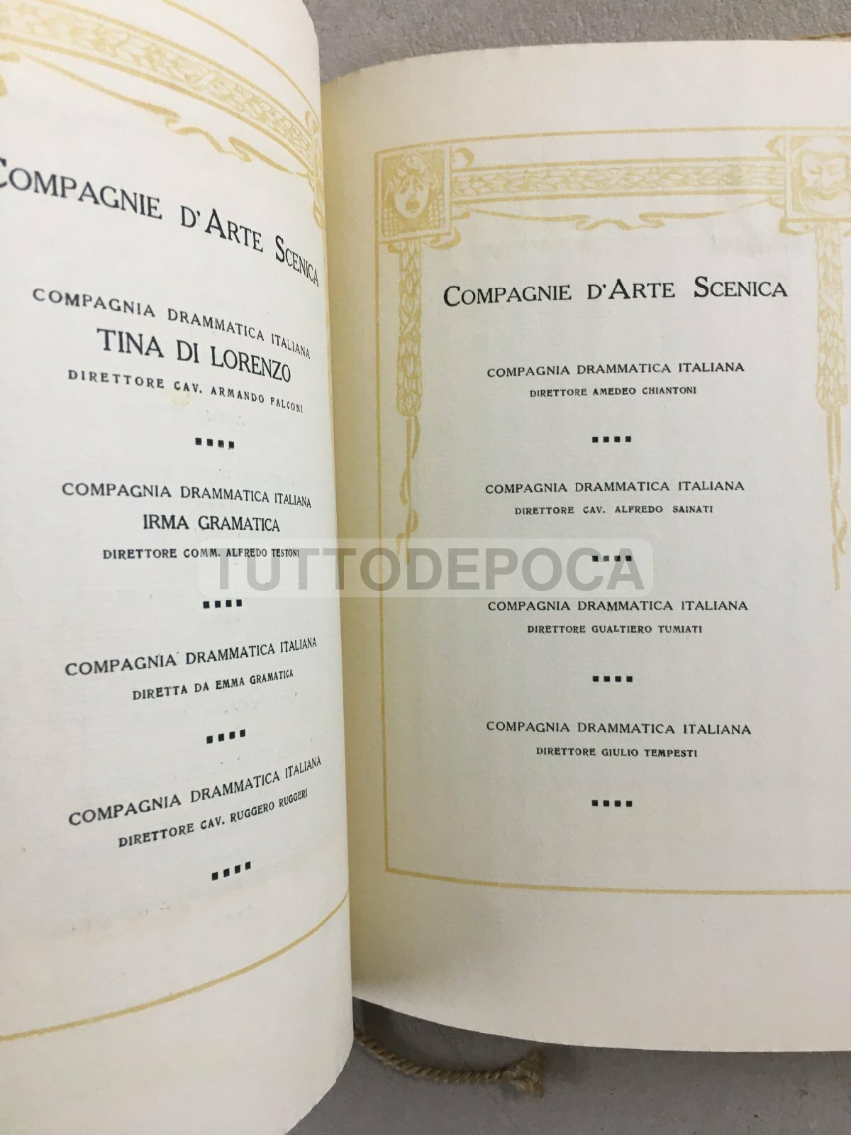 Napoli, Teatro Sannazaro: Rara Edizione d'Epoca, Tina Di Lorenzo E Armando Falconi