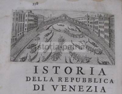 Venezia, Canal Grande, Parata Con Gondole, Incisione Antica