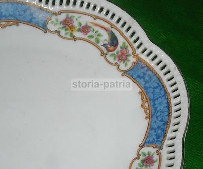 Piatto Decorativo In Porcellana Schumann Bavaria Con Decori Di Uccelli