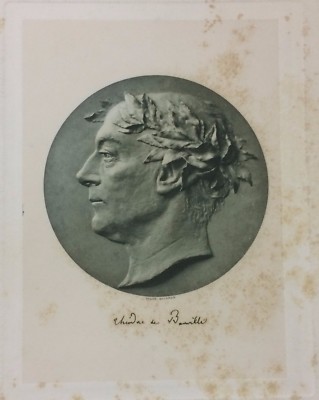Arte, Letteratura: Antico Ritratto, Stampa Da Collezione Dujardin, De Banville